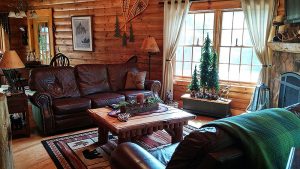 Living room - log home