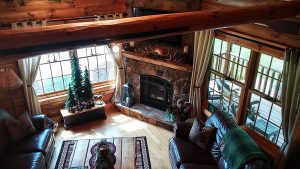 View of living room from second floor