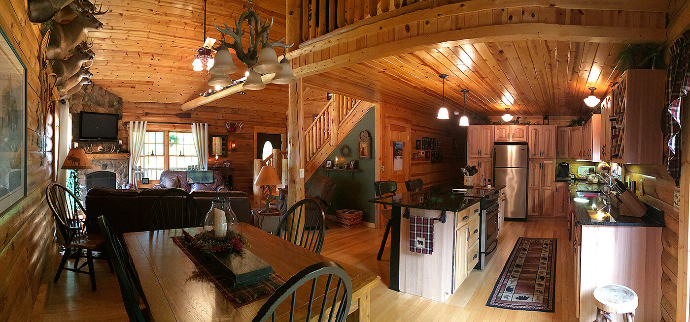 interiorloghomeopenfloorplan Hidden Valley Log Homes