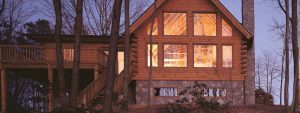 A-frame log home