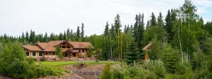 Luxury custom built log home